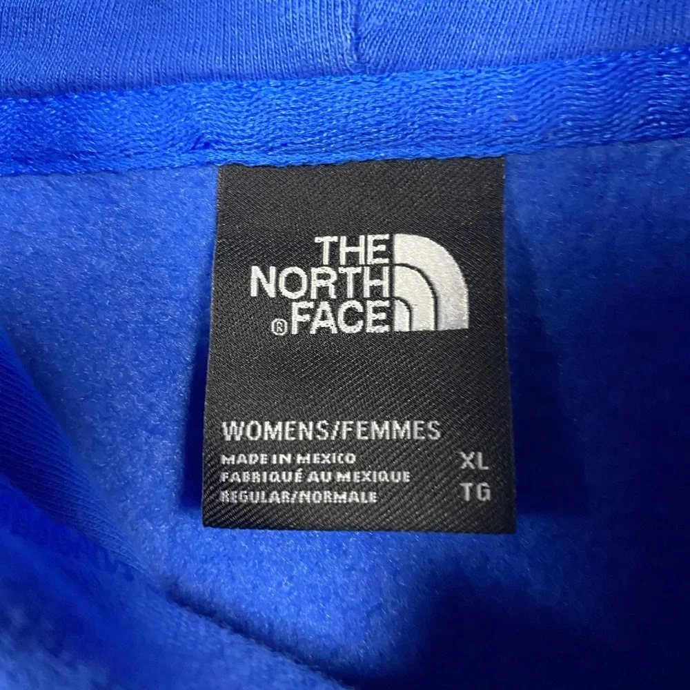 The North Face Hoodie Men XL Blue Logo Pullover Fleece Sweatshirt NF0A7UNO